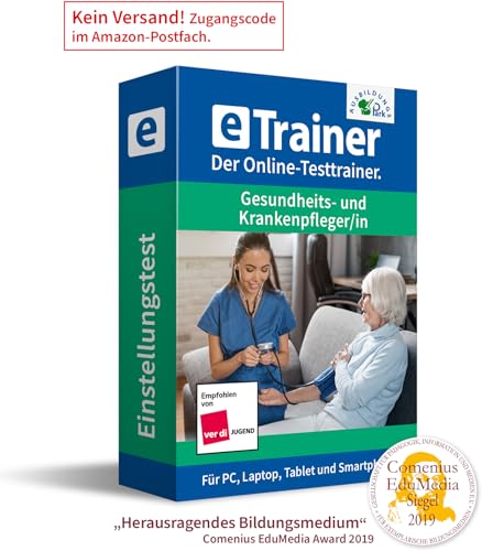 Einstellungstest Gesundheits- und Krankenpfleger 2024: eTrainer – Der Online-Testtrainer | Über 1.600 Aufgaben mit Lösungen: Wissen, Sprache, Mathe, Logik, Konzentration … | Eignungstest üben von Ausbildungspark