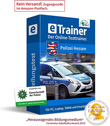 Polizei Hessen Einstellungstest 2024: eTrainer – Der Online-Testtrainer | Über 1.300 Aufgaben m. Lösungen: Sprachbeherrschung, Konzentration, Visuelle Logik, Verbale Logik u. mehr | Eignungstest üben von Ausbildungspark