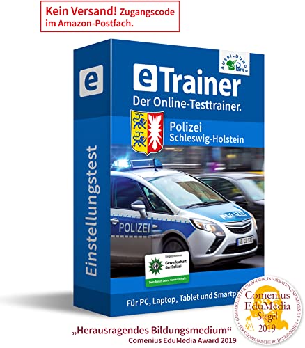 Polizei Schleswig-Holstein Einstellungstest 2024: eTrainer – Der Online-Testtrainer | Über 1.100 Aufgaben mit Lösungen: Sprachbeherrschung, figurale und verbale Intelligenz ... | Eignungstest üben von Ausbildungspark