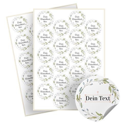 Weihnachtssticker selbst gestalten – 40 personalisierte Aufkleber - Stickerbögen – rund, Ø 5 cm – Weihnachtsetiketten als Geschenkaufkleber – Sticker mit Namen - Kranz - Motiv 10 Weihnachtssticker selbst gestalten – 40 personalisierte Aufkleber - Stickerbögen – rund, Ø 5 cm – Weihnachtsetiketten als Geschenkaufkleber – Sticker mit Namen - Kranz - Motiv 10 von Ausgewählt verpackt