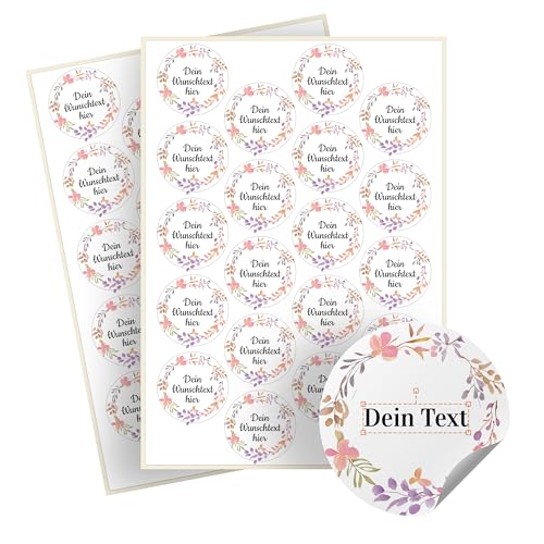 Weihnachtssticker selbst gestalten – 40 personalisierte Aufkleber - Stickerbögen – rund, Ø 5 cm – Weihnachtsetiketten als Geschenkaufkleber – Sticker mit Namen - Kranz - Motiv 9 Weihnachtssticker selbst gestalten – 40 personalisierte Aufkleber - Stickerbögen – rund, Ø 5 cm – Weihnachtsetiketten als Geschenkaufkleber – Sticker mit Namen - Kranz - Motiv 9 von Ausgewählt verpackt