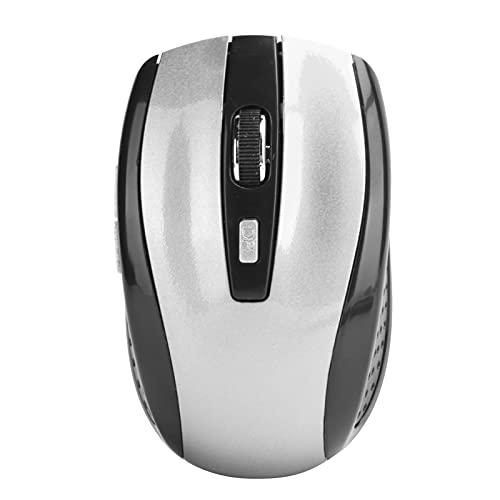 Ausla Kabellose Maus, Notebook-Computer, Optisches Gaming-Zubehör mit Einstellbarer DPI, 250 Hz Rotlicht-Technologie für den Heim- und Bürogebrauch (Silver) von Ausla