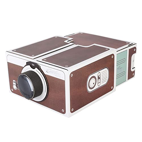 Ausla DIY -Smartphone-Projektor, Tragbar, LED, Braun, VGA, Heimkino, Einfache Montage, 8-fache Vergrößerung, 800 x 600 Pixel, Universell für Smartphones bis 5,8 Zoll und 14,5 * 8 cm Ausla DIY -Smartphone-Projektor, Tragbar, LED, Braun, VGA, Heimkino, Einfache Montage, 8-fache Vergrößerung, 800 x 600 Pixel, Universell für Smartphones bis 5,8 Zoll und 14,5 * 8 cm von Ausla