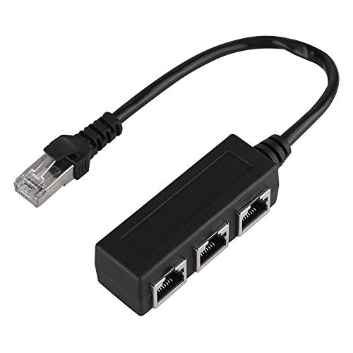 Ethernet-Kabeladapter, RJ45 Splitter, RJ45 LAN verteiler 1 auf 3, LAN Ethernet Netzwerk Splitter Adapterkabel, Netzwerk LAN Anschluss Verteiler von Ausla