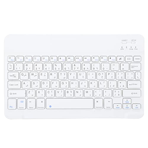 Kabellose Tastatur, 10 Zoll Ultradünne Kabellose -Tastatur mit X-Scherenfußstruktur, Tragbare Computertastatur, Integrierter Wiederaufladbarer Akku für/OS (10 Zoll Arabisch) von Ausla
