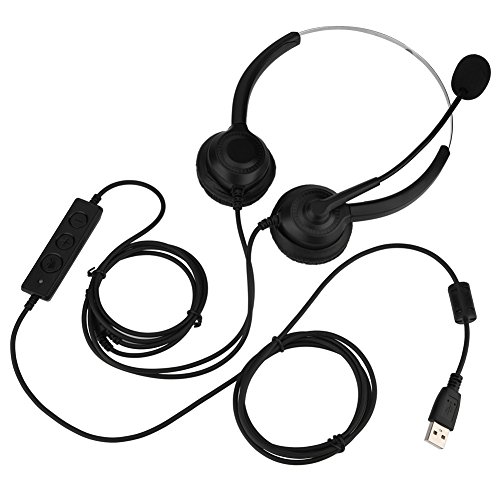 Kopfhörer mit Mikrofon, USB-Headset, Stereo-Headset, kopfhörer für Computer mit Kabel, Business PC-Headset für Skype, Call Center, Ultra Komfort, Mute Funktion von Ausla