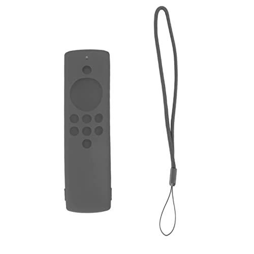 Leichte Silikon-Fernbedienung Abdeckung, Stoßfest Fernbedienung Schutzhülle mit Lanyard, Konvexe Anti-Rutsch-Silikon Abdeckung für Fire TV Stick Lite (Dunkelgrau) von Ausla