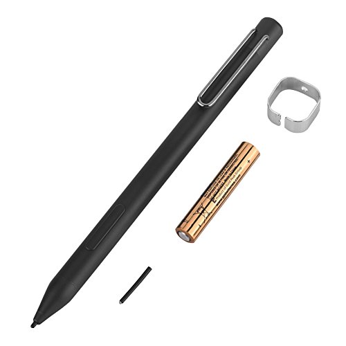Tablet-Eingabestift, 1024 Druckempfindlichkeit, Radiergummi, Rechtsklick, Leicht, Schnelle Reaktion, für 3 Pro3 Pro4 Studio Book Transformer T3 Spectre X360 (Black) von Ausla