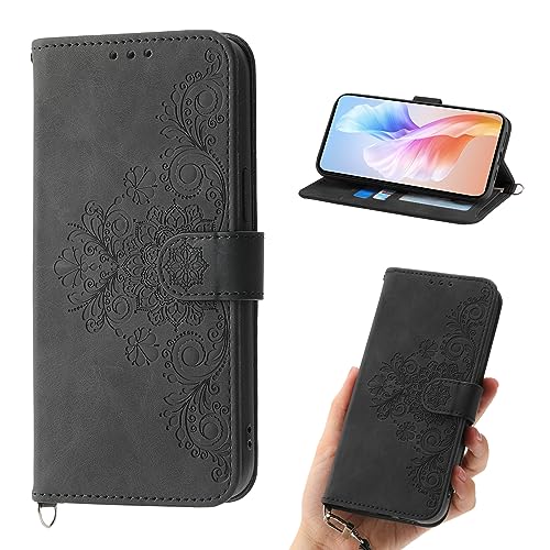 Auslbin Blumen Hülle Kompatibel mit iPhone 13 6.1", 5 Kartenfächer Handyhülle Vintage-Stil PU-Leder Schutzhülle passend für iPhone 13 6.1", Schwarz Auslbin Blumen Hülle Kompatibel mit iPhone 13 6.1", 5 Kartenfächer Handyhülle Vintage-Stil PU-Leder Schutzhülle passend für iPhone 13 6.1", Schwarz von Auslbin