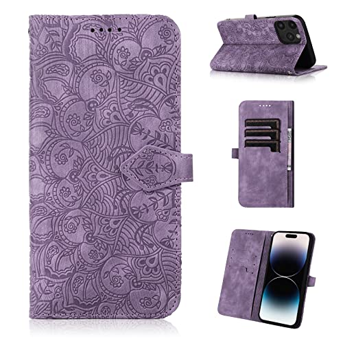 Auslbin Handyhülle für iPhone 14 Pro Hülle Geprägtes Mandala PU Leder Schutzhülle iPhone 14 Pro Lederhülle Flip Wallet Case für iPhone 14 Pro - Violett Auslbin Handyhülle für iPhone 14 Pro Hülle Geprägtes Mandala PU Leder Schutzhülle iPhone 14 Pro Lederhülle Flip Wallet Case für iPhone 14 Pro - Violett von Auslbin