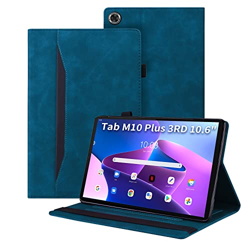 Auslbin Hülle für Lenovo Tab M10 Plus 3rd Gen (2022) 10.6 Zoll PU-Leder mit der Stand Funktion Tablet Case, Nicht kompatibel mit Lenovo Tab M10 Plus (2rd Gen) FHD, Blau von Auslbin