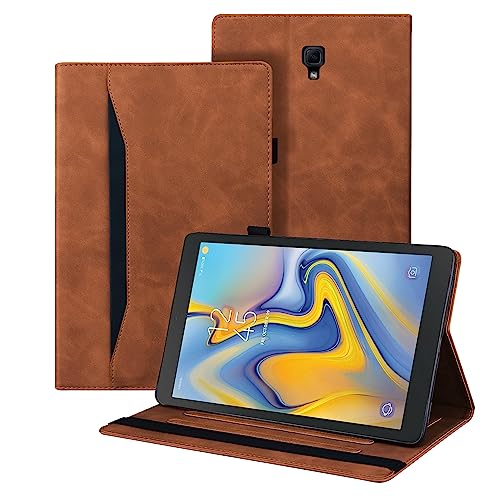Auslbin Hülle für Samsung Galaxy Tab A 10.5 Zoll 2018 Tablet Modell SM-T590/SM-T595 Premium PU-Leder mit der Stand Funktion Kartenschlitz Schutzhülle mit Stifthalter,Braun von Auslbin