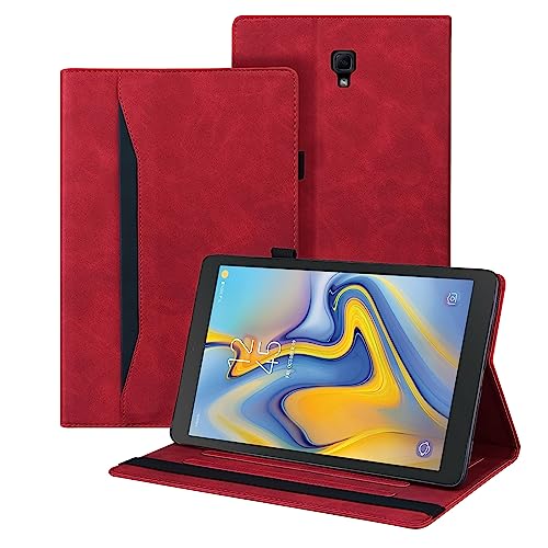 Auslbin Hülle für Samsung Galaxy Tab A 10.5 Zoll 2018 Tablet Modell SM-T590/SM-T595 Premium PU-Leder mit der Stand Funktion Kartenschlitz Schutzhülle mit Stifthalter,Rot von Auslbin