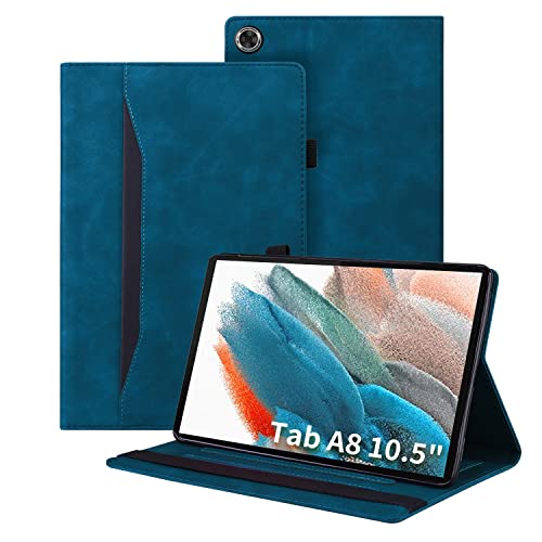 Auslbin Hülle für Samsung Galaxy Tab A8 10.5 Zoll (2021/2022) PU-Leder mit der Stand Funktion Tablet Case mit Auto Schlaf/Aufwach Schutzhülle für Samsung Galaxy Tab A8 SM-X200/X205/X207 (Blau) von Auslbin