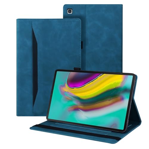 Auslbin Hülle für Samsung Galaxy Tab S5e 10.5 Zoll 2019 Tablet Modell SM-T720/T725 Premium PU-Leder mit der Stand Funktion Kartenschlitz Schutzhülle mit Stifthalter,Blau von Auslbin