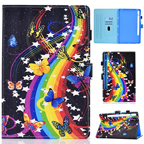 Auslbin Hülle für Samsung Galaxy Tab S8 S7 11“ Schutzhülle PU Leder Case Magnetisch Flip Cover mit Ständer für SM-T870 X700 - Musik Schmetterling von Auslbin