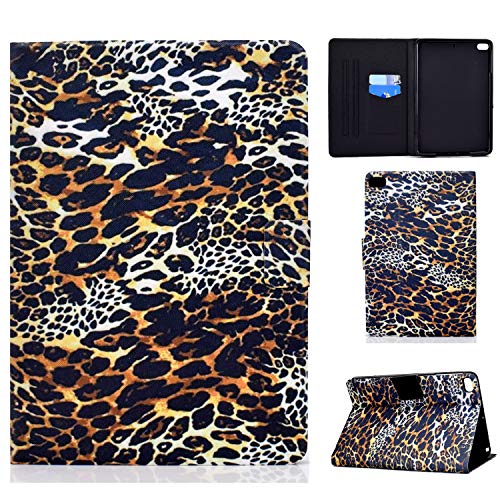 Auslbin Hülle für iPad Mini 5/iPad Mini 4/iPad Mini 3/iPad Mini 2/iPad Mini 1,PU Leder Case Magnetisch Flip Cover Etui mit Ständer und Kartensteckplatz,Auto Schlaf/Aufwach,Leopard von Auslbin
