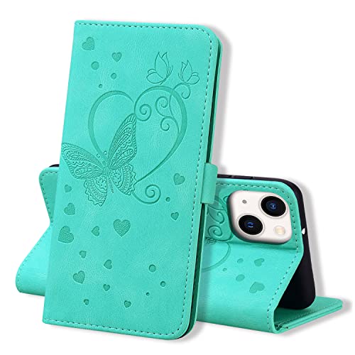 Auslbin Hülle für iPhone 14 6.1 Zoll 2022 Schutzhülle Premium PU/TPU Lederhülle Flip Wallet Tasche Case mit Kartensteckplätzen,Grün Auslbin Hülle für iPhone 14 6.1 Zoll 2022 Schutzhülle Premium PU/TPU Lederhülle Flip Wallet Tasche Case mit Kartensteckplätzen,Grün von Auslbin