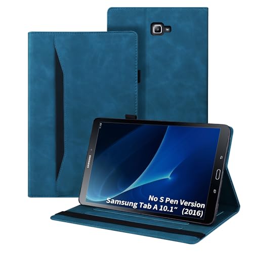 Auslbin Samsung Galaxy Tab A Hülle 10.1" 2016 (Keine S Pen-Version),PU Leder Case mit Standfunktion, Galaxy Tab A 2016 Hülle 10.1 SM-T580/SM-T585 - Blau von Auslbin