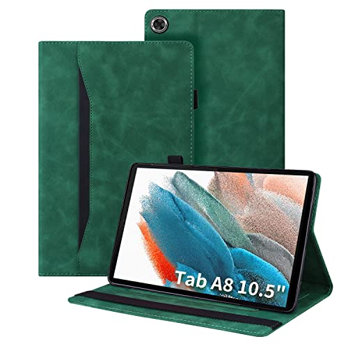 Auslbin Samsung Galaxy Tab A8 Hülle 10.5 Zoll (2021 Version) PU-Leder mit der Stand Funktion Tablet Case mit Auto Schlaf/Aufwach Schutzhülle für Samsung Galaxy Tab A8 Hülle SM-X205/X200 (Grün) von Auslbin