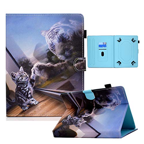 Universal Hülle kompatibel mit Blackview Tab 70 WiFi/Tab 7 Pro/Tab 80/Tab 12 Pro, für Teclast T50/T45HD/T40HD/P40HD/M50 Tablet, PU Leder Schutzhülle für 10-11 Zoll Tablets, Katze und Tiger Universal Hülle kompatibel mit Blackview Tab 70 WiFi/Tab 7 Pro/Tab 80/Tab 12 Pro, für Teclast T50/T45HD/T40HD/P40HD/M50 Tablet, PU Leder Schutzhülle für 10-11 Zoll Tablets, Katze und Tiger von Auslbin