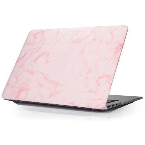 AUSMIX MacBook Air 13 Zoll Hülle, Folio Leder Plus PC Hülle, elegant, nur für Mac Air 13 (Modelle: A1369/A1466/A1932) – Holzmaserung Schwarz Pink Marble MacBook Pro 13 Retina No CD-ROM (A1425/A1502) von Ausmix