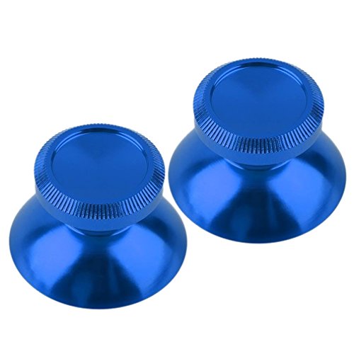 Aussel Metall Aluminium Thumbsticks Thumb Grip Stick für PS4 Xbox EIN Game System Controller 2 in 1 (Blue) von Aussel