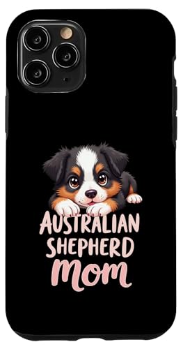 Aussie Mama Hund Australian Shepherd Mama Süßer Welpe Hülle für iPhone 11 Pro von Australian Shepherd Fun Designs