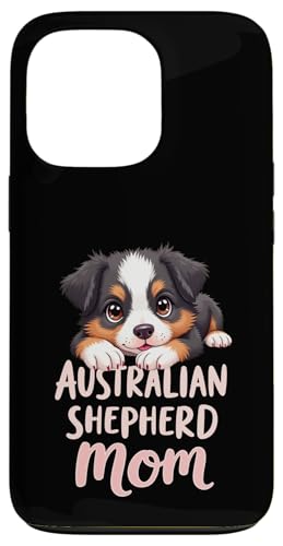 Aussie Mama Hund Australian Shepherd Mama Süßer Welpe Hülle für iPhone 13 Pro von Australian Shepherd Fun Designs