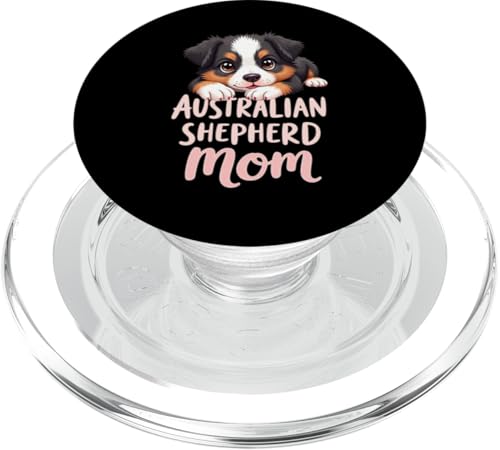 Aussie Mama Hund Australian Shepherd Mama Süßer Welpe PopSockets PopGrip für MagSafe Aussie Mama Hund Australian Shepherd Mama Süßer Welpe PopSockets PopGrip für MagSafe von Australian Shepherd Fun Designs