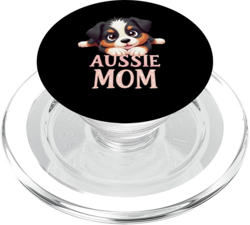 Aussie Mama Hund Australian Shepherd Mama Süßer Welpe PopSockets PopGrip für MagSafe Aussie Mama Hund Australian Shepherd Mama Süßer Welpe PopSockets PopGrip für MagSafe von Australian Shepherd Fun Designs