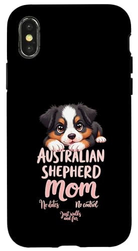 Lustiges Aussie Mom Dog Australian Shepherd Mama Humor Zitat Hülle für iPhone X/XS Lustiges Aussie Mom Dog Australian Shepherd Mama Humor Zitat Hülle für iPhone X/XS von Australian Shepherd Fun Designs