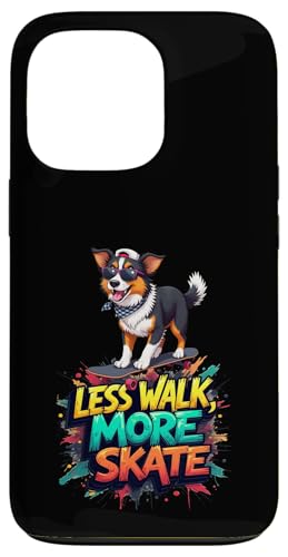 Lustiges Skateboarding-Geschenk für australische Schäferhundbesitzer Hülle für iPhone 13 Pro von Australian Shepherd Fun Designs
