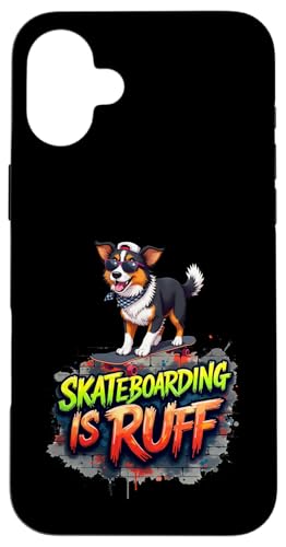 Lustiges Skateboarding-Geschenk für australische Schäferhundbesitzer Hülle für iPhone 16 Plus Lustiges Skateboarding-Geschenk für australische Schäferhundbesitzer Hülle für iPhone 16 Plus von Australian Shepherd Fun Designs