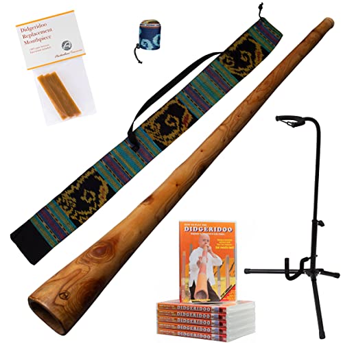 Australian Treasures - Didgeridoo Mahagoni PRO Series 147cm inklusive Ikat-Tasche, DVD, Bienenwachs, Mundstückabdeckung, Didgeridoo-Ständer Australian Treasures - Didgeridoo Mahagoni PRO Series 147cm inklusive Ikat-Tasche, DVD, Bienenwachs, Mundstückabdeckung, Didgeridoo-Ständer von Australian Treasures