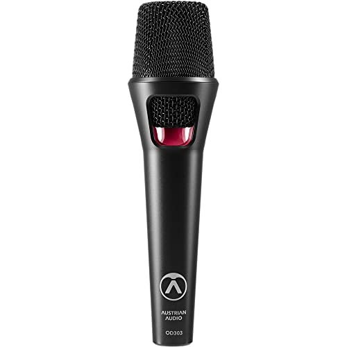 Austrian Audio OD303 Bühnenmikrofon mit Open Acoustics Technologie, Richtmikrofon (weites Frequenzband, Feedbackstabilität, offenes Design, integrierter 3D Pop Noise Diffusor), Schwarz von Austrian Audio