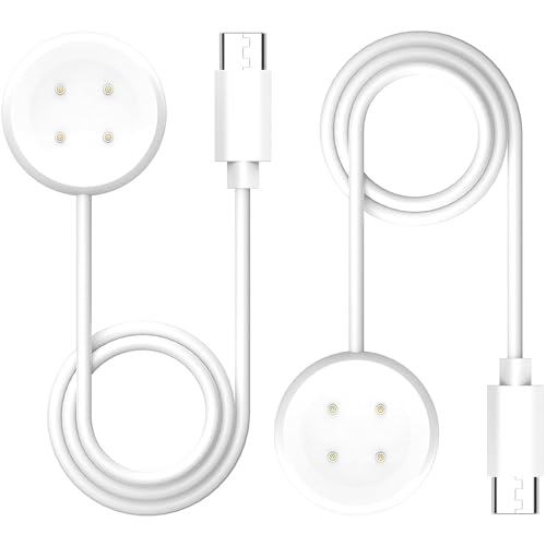 2 Stück USB C Ladegerät für Google Pixel Watch 2,Type C Magnetisches Schnellladekabel Ladegerät Ständer für Fitbit Sense/Sense 2/Versa 3/Versa 4, 3.3ft (Nicht für Pixel Watch 1) Weiß von Austuo