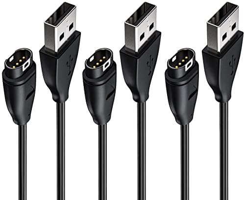 Austuo 3-Stücke Charger Cable Compatible with Garmin Vivoactive 3 4 4S,Fenix 7 7S 7X 6 6S 6X,Venu 2/2 Plus,Sq,Forerunner 55/45,Instinct,Charging Cord for Smartphone 100cm /3.93ft von Austuo