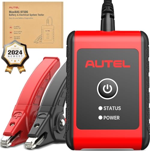 Autel MaxiBAS BT506 Batterietester, 6V 12V 100-2000 CCA Autobatterie-Analysator, Start-und Ladetest, digitales Batterielast-Testgerät für alle Fahrzeuge, Batterietest im Fahrzeug/außerhalb Fahrzeugs von Autel