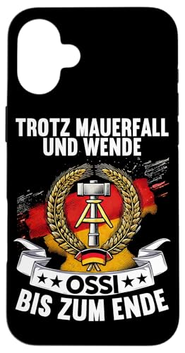 Trotz Mauerfall Und Wende Ossi Bis Zum Ende Ostdeutschland Hülle für iPhone 16 Plus Trotz Mauerfall Und Wende Ossi Bis Zum Ende Ostdeutschland Hülle für iPhone 16 Plus von Authentisches Ostdeutschland Design Für Deutsche