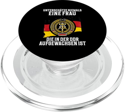 Unterschätze Niemals Eine Frau Die In Dor Aufgewachsen Ist PopSockets PopGrip für MagSafe von Authentisches Ostdeutschland Design Für Deutsche