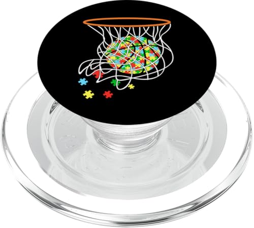 Autismus-Bewusstseins-Basketball PopSockets PopGrip für MagSafe Autismus-Bewusstseins-Basketball PopSockets PopGrip für MagSafe von Autism Awareness Kids Support Squad
