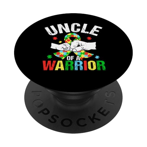 Onkel eines Kriegers: Autismusbewusstsein PopSockets Klebender PopGrip Onkel eines Kriegers: Autismusbewusstsein PopSockets Klebender PopGrip von Autism Awareness Kids Support Squad