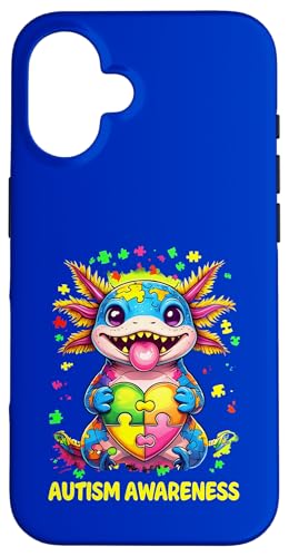 Axolotl Autismus Autistic World Awareness Day Monat ADHS Hülle für iPhone 16 von Autism Awareness Support Autistic Children