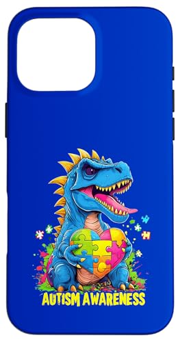 Dinosaurier Autismus Autistisch Weltbewusstsein Tag Monat ADHS Hülle für iPhone 16 Pro Max von Autism Awareness Support Autistic Children