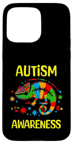 Gecko Eidechse Autismus Autistic World Awareness Day Month Kids Hülle für iPhone 15 Pro Max von Autism Awareness Support Autistic Children