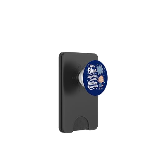 I Wear Blue For My Cousin Autism Awareness Cousin Autism PopSockets PopWallet für MagSafe von Autism Awareness Support Squad Puzzle Apparel