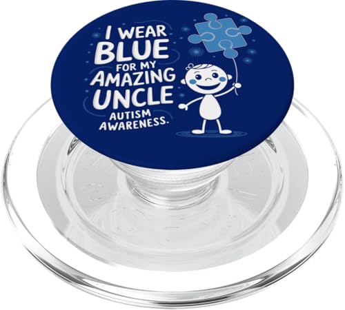 Light Blue I Wear Blue For My Uncle Autism Awareness PopSockets PopGrip für MagSafe Light Blue I Wear Blue For My Uncle Autism Awareness PopSockets PopGrip für MagSafe von Autism Awareness Support Squad Puzzle Apparel