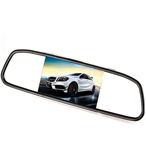 Auto Wayfeng WF® 5 Zoll LCD 16: 9 TFT Bildschirm Auto Fahrzeug Rückspiegel Monitor für DVD/VCR/Auto Rückfahrkamera (DC 12 V/PAL/NTSC / 2 Wege Video-Eingänge) von Auto Wayfeng WF