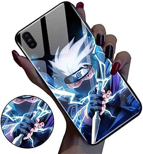 Naruto Anime Manga Comic iPhone Hülle, Call Flash Luminescent Glass Anti-Fall Shell Illuminated Fashion Persönlichkeit für Apple iPhone 6 6S 7 8 Plus X XR XS 11 Pro Max,A-IPhone11 von Auto parts